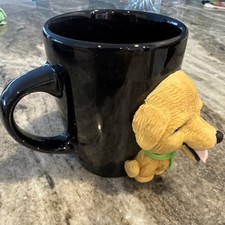 Realistic 3D Brown Golden Retriever Teacup Coffee Cup Statue Pet Dog Figure NEW picture