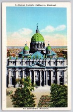 Montreal Quebec Canada Roman Catholic Cathedral Postcard c1930s picture