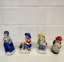 Vintage Japan Occupied Japan Ceramic Figurines – Set of 4 – Girls & Boys picture
