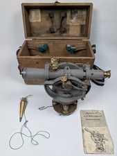 Vintage David White Co Model 3000 Surveyor Transit Level Wood Case Plumb Manual picture