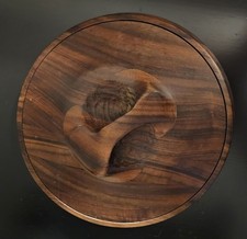 Vintage Hand Carved Wooden Bowl Rosewood by Artist Bill Long 2 picture