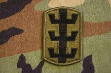 Military Patch US Army 130th Engineer Brigade BDU Subdued Sew On Authentic RARE  picture