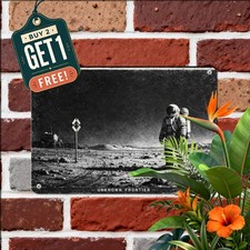 Apollo Astronaut Footprint Moon Landing Retro Space Decor Aluminum Sign 8x12 picture
