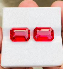 AAA Grade Lab Grown Ruby Emerald Cut 2x3 MM - 9x7 MM For Jewelry Setting . picture