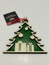 MAKE MARKET Wood & Acrylic Pine Trees Christmas Ornament picture