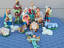 VTG PAPER MACHE NATIVITY JAPAN 12