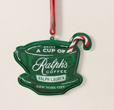 Polo RALPH LAUREN Christmas Holiday Ornament Ralph’s Coffee Cup picture