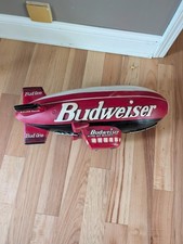 RARE Budweiser Beer Hanging Blimp Sign Bud One Wood Vintage Anheuser Busch picture