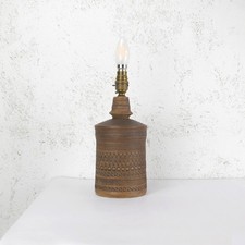 Vintage Mid Century Geometric Studio Pottery Lamp David White #103319 picture