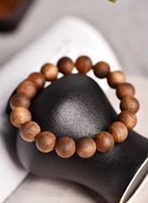 12mm Vietnam Wild Agarwood Bracelet Malas Meditation Agilawood Prayer Bead 黄奇楠沉香 picture