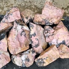1 KG LOT NATURAL UNTREATED ROUGH PINK RHODONITE SPECIMEN picture