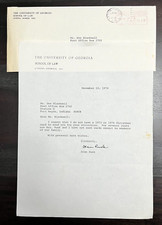 Vintage 1974 Dean Rusk Signed Letter w Envelope JFK Secretary of State No COA picture