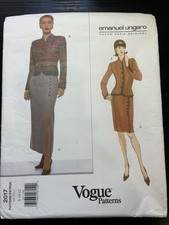 Vogue Patterns Emanuel Ungaro V2017 Jacket and Skirt Women’s Size 8-12 picture