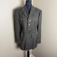 WWII 1945 US Army Air Forces Officer Service Coat Named AAF Patch Uniform picture