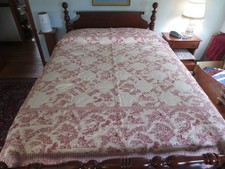 NIP COUNTRY LIVING Hand Quilted TOILE DESIGN Reversible COTTON QUILT - 92