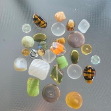 28pc lot of Vintage Czech German Glass Beads | Mix of Styles Colors DIY Jewelry picture