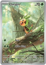 Chespin Holo Illustration Rare ME04: Chaos Rising 087/086 NM picture