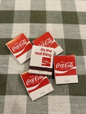 Coca-Cola Vintage 1970s Its The Real Thing Red White Design Matchbook picture