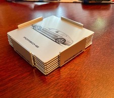 LICENSED PORSCHE DESIGN ALUMINUM COASTERS - ALL MODELS - BRAND NEW picture