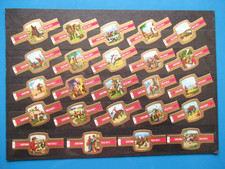 Complete set of 24 cigar bands of the Wild West - Indigenous people and cowboys picture