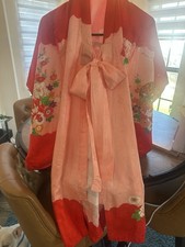 Japanese Silk Kimono Smaller Child's 1930s-40s Lined Handmade picture
