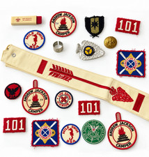 Vintage 1950s Boy Scouts BSA Lot Order of the Arrow Sash Andrew Jackson Patches picture