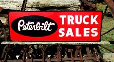 Vintage PETERBILT TRUCK SALES sign Dealership Shop Garage Kenworth Mac Trucking picture
