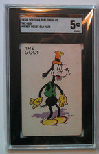 1935 Disney THE GOOF (GOOFY ROOKIE) WHITMAN Mickey Mouse Old Maid SGC 5 picture