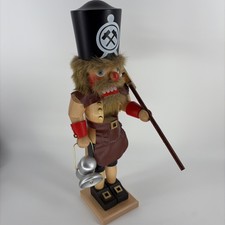 Vintage Steinbach German Miner Nutcracker, 15.5” Bergmann Lantern Pickaxe picture