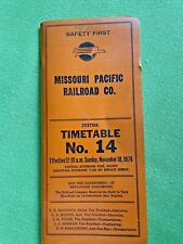 Missouri Pacific Railroad Employee Timetable #14 System 1979 Nov 18 picture