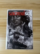 SACRED SIX #1 LUCIO PARRILLO B & W VARIANT DYNAMITE picture