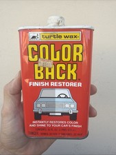VTG Turtle Wax Color Back Finish Restorer Tin Can 1982 Almost Full Car Polish picture