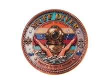 Muff Diver Bearded Clam Union Scuba Collectable Challenge Coin picture