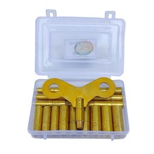 19 Piece Clock Winding Key Set All Clock Key brass Set No. 000 to 15 Universal picture
