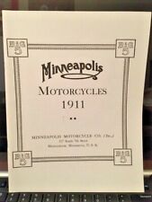 Minneapolis Motorcycles Brochure 1911 Big 5 - 20 Pg - Antique-COPY-Black & White picture