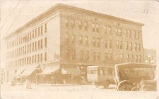 J8/ Billings Montana RPPC Postcard c1922 Stapleton Building Bus Autos 203 picture