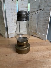 (48A). ANTIQUE SKATING Ice SKATER'S /GLASS LANTERN picture