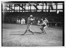 Photo:George J. Burns New York NL 1920 Baseball Batting at Plate Catcher picture