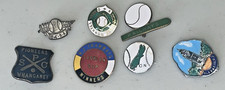 Vintage Lot 7 New Zealand Softball Club Pins Collectibles Enamel Lapel Souvenir picture