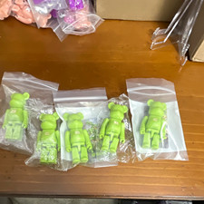 Green Bearbrick Plastic Figure Set Lot of 5Collectible Figures No Packaging picture
