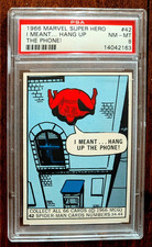 1966 DONRUSS MARVEL SUPERHEROES #42 PSA 8 NM-M SPIDER-MAN picture