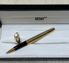 Authentic Montblanc 163 Classique Rollerball Pen Black Gold Trim OEM Refill picture
