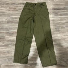 Vintage 1940s WW2 US Navy N3 Olive OD Uniform Twill Trousers Size 30x31 USN Pant picture
