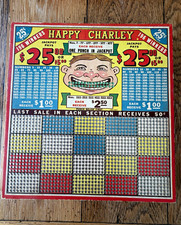 Vintage Happy Charley Punch Board 25¢ 1200 Hole Gambling Trade Stimulator NOS picture