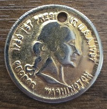 1789-1797 George Washington 1st Presidential Funeral Coin Medallion Token picture
