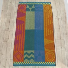 Vtg 90’s Royal Terry Beach Towels Set Of 2 Abstract Retro Neon Thailand Cotton picture