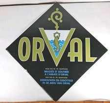 Orval Trappiste Trappist Tin Sign 1976 Vintage Defunct Belgium Brewery Beer 13