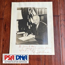 DWIGHT D. EISENHOWER Autograph INAUGURAL Photo Signed AS PRESIDENT 1952 * PSA picture