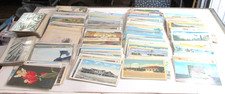 500 Vintage POSTCARDS LOT Divided Back White Boarder Linen Chrome Sleeved D picture