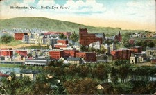 Sherbrooke Quebec - Bird's-Eye View of the City - Antique Postcard - circa 1915 picture